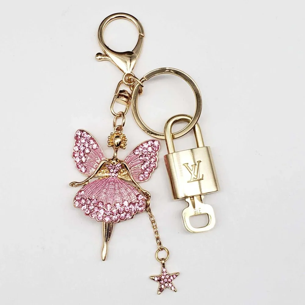 Authentic Louis Vuitton Lock & Key with unbranded Bagcharm, Keycharm, Keychain